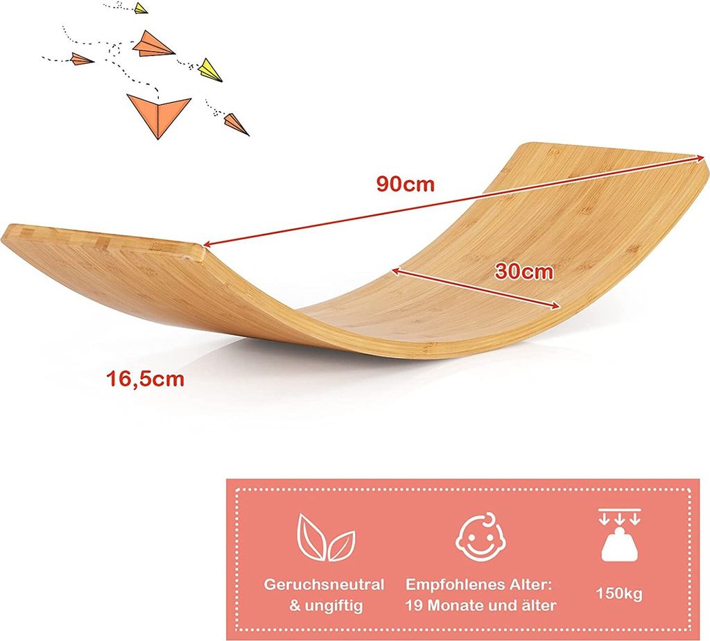 COSTWAY balanční zařízení 90 x 30 cm, balanční deska s Obrázek produktu 5