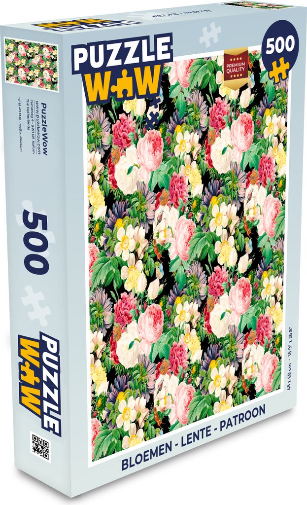 MuchoWow Puzzle 500 Teile Blumen - Frühling - Muster - Denken - Spiel - Toy