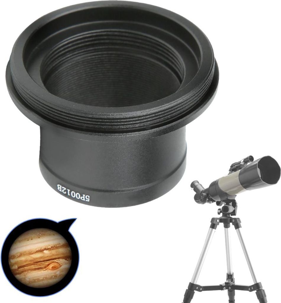 Datyson Astronomischer Teleskopring 1,25 Zoll T-Schnittstelle mit M42X0,75-Gewindeadapter