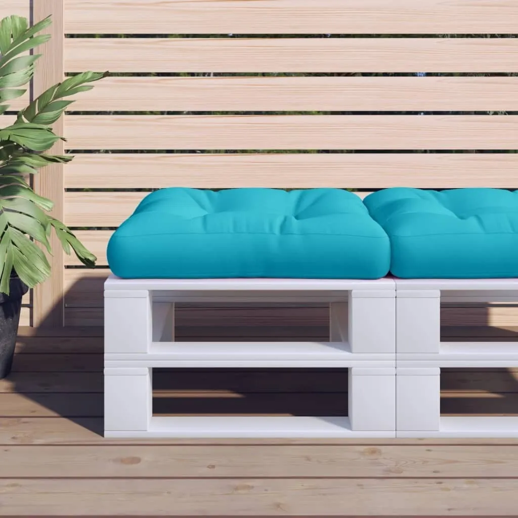 The Living Store Cuscino pallet turchese 50x50x12 cm Tessuto