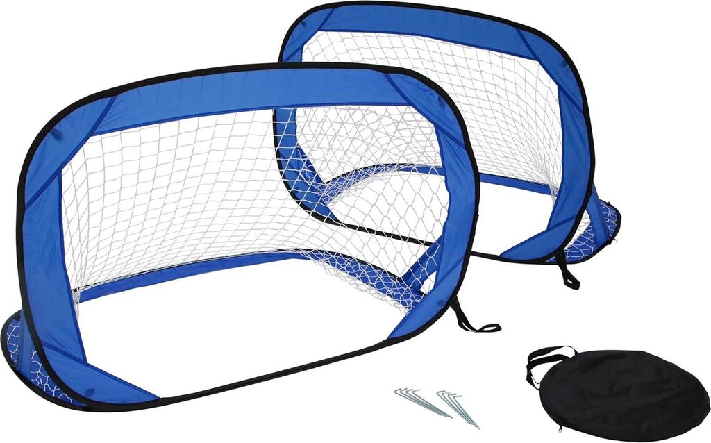 Fußballtore Set von 2 - Mini Pop-up Tore für Garten und Strand - Faltbar und tragbar - Ideal für Kinder und Erwachsene
