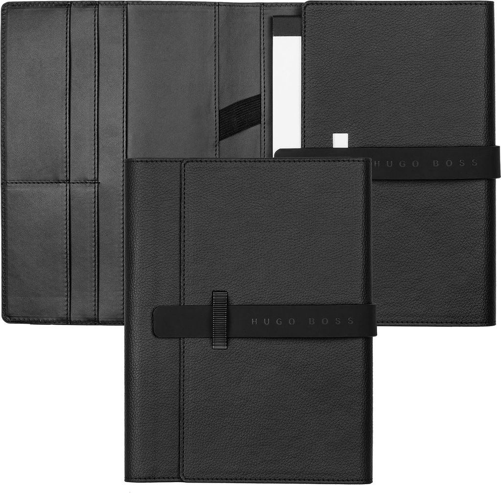 Hugo Boss - HDM212A - Notizbuch DIN A5 - schwarz - Gear