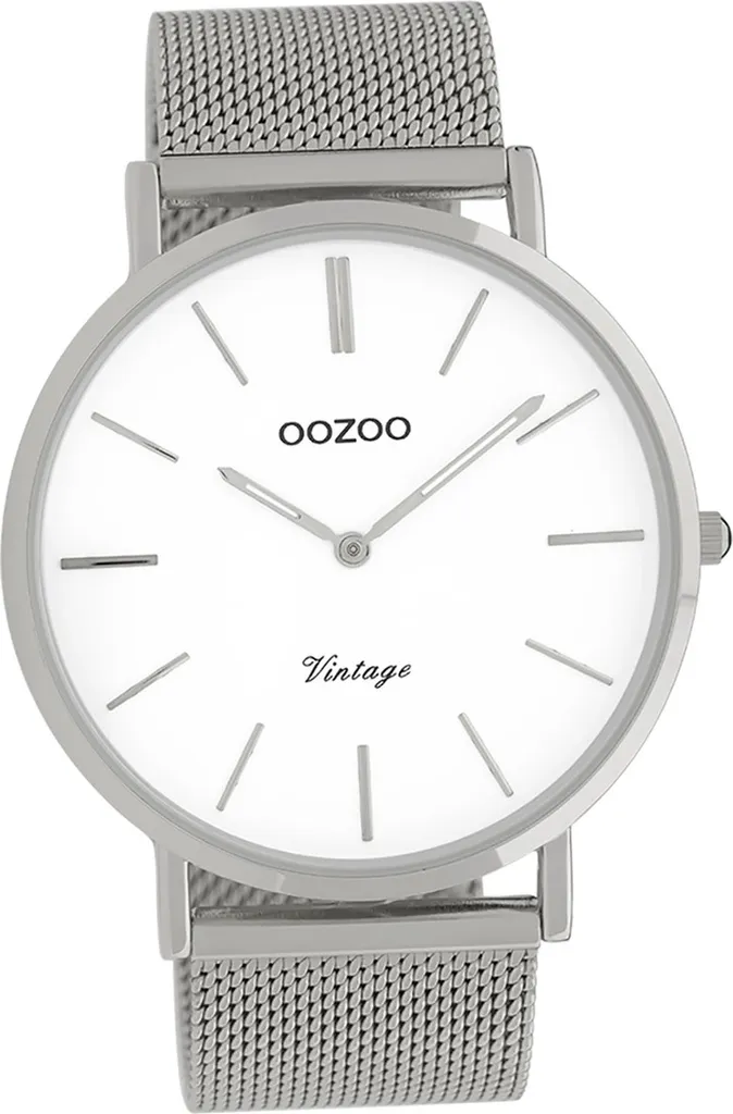 Montre Homme Inox Argenté Oozoo C9900A avec Bracelet Vintage Series 40mm