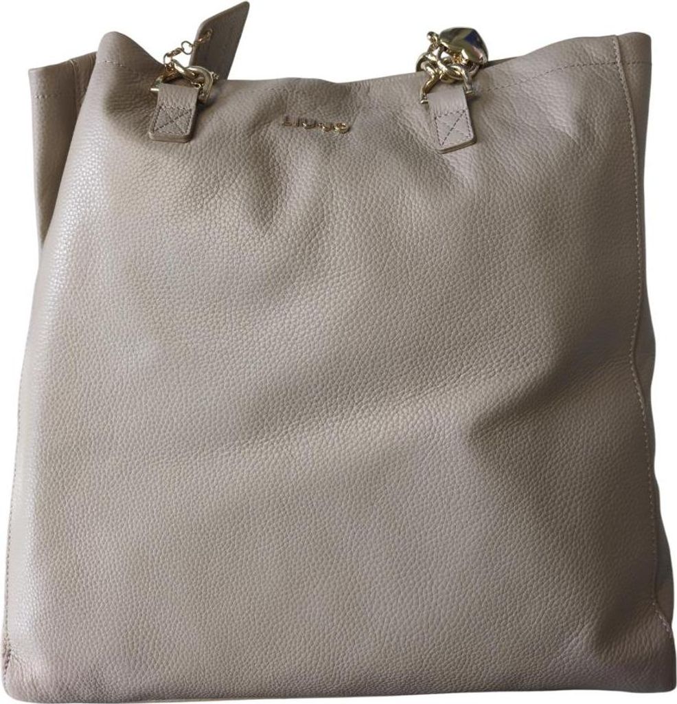 Liu Jo Handtasche Damen Leder Stoff Champagner Beige Magnetverschluss A14293P0129-60906