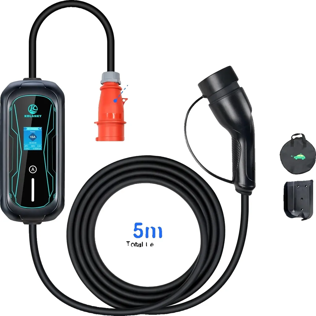 Recharge EV lente ? Passez au chargeur portable 11 kW avec APP 5m