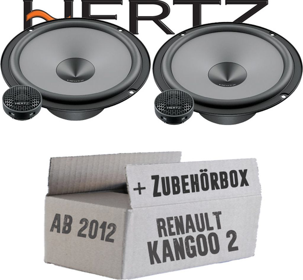 Hertz K 165 - KIT - 16,5cm Lautsprecher Komposystem - Einbauset passend für Renault Kangoo 2 Front - justSOUND