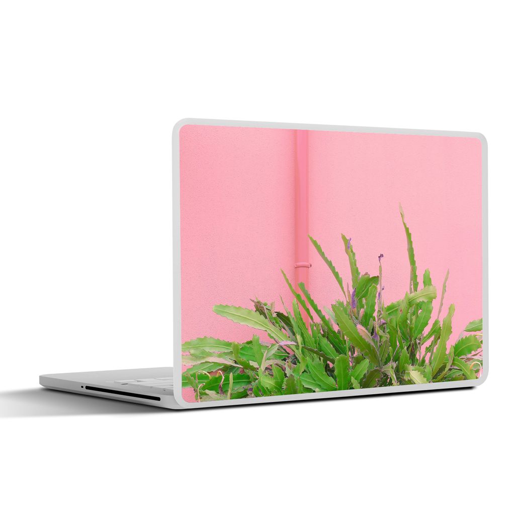 MuchoWow Laptop Aufkleber Sticker Cover Pflanze - Sommer - Rosa 30x21 cm - Sticker für Laptop - Selbstklebend