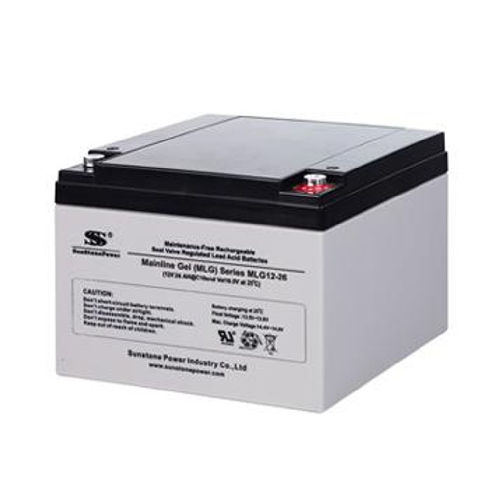 Sunstone 12V 26Ah wiederaufladbare AGM Pufferbatterie Energiespeicher M5 für USV PV Anlage