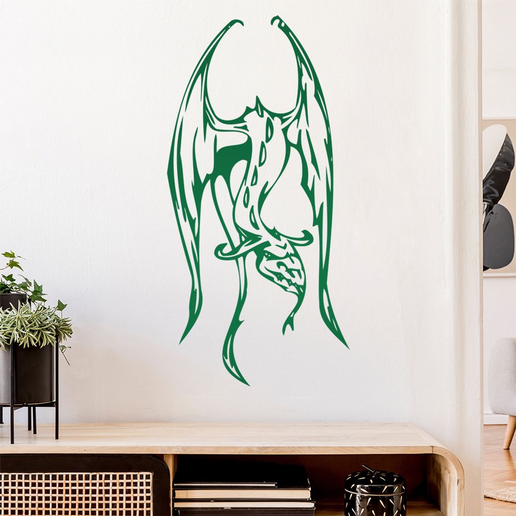 Flugdrache Wandtattoo in 6 Größen - Wandaufkleber Wall Sticker - Dekoration, Küche, Wohnzimmer, Schlafzimmer, Badezimmer