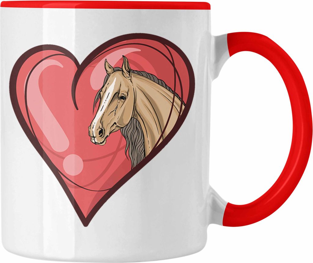 Trendation - Pferde Tasse Grafik Geschenk Lustig (Rot)
