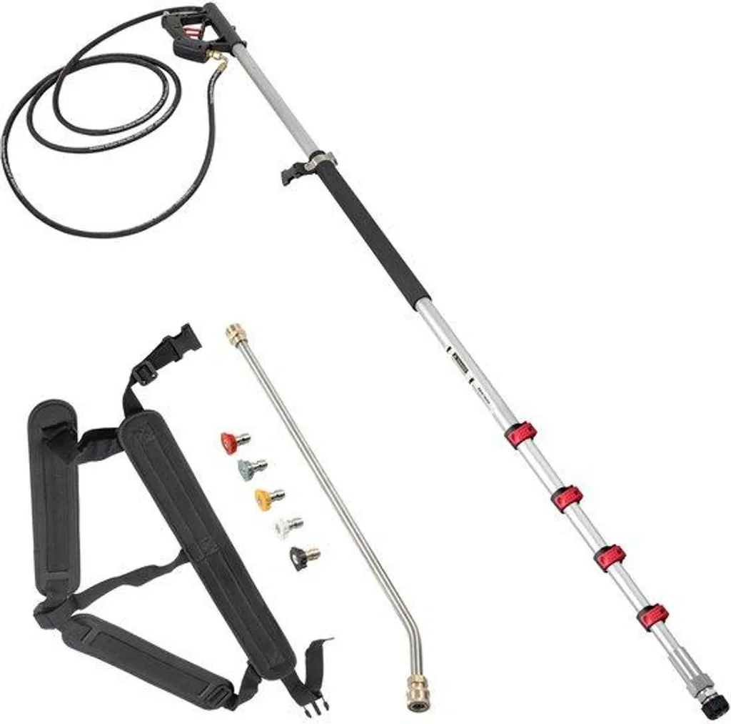 Nettoyez votre toit sans échelle : Lance télescopique 6m et 4000 PSI