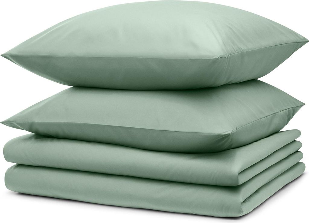 Blumtal Bettwäsche 2x 135x200cm + 2x Kissenbezug 40x80cm - Mikrofaser Bed Sheets 135x200cm - 4-er Set Bettwäsche Grün