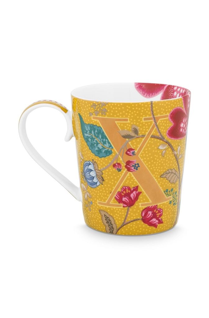 PIP STUDIO Blushing Birds Alphabet Becher yellow X 0,35 l