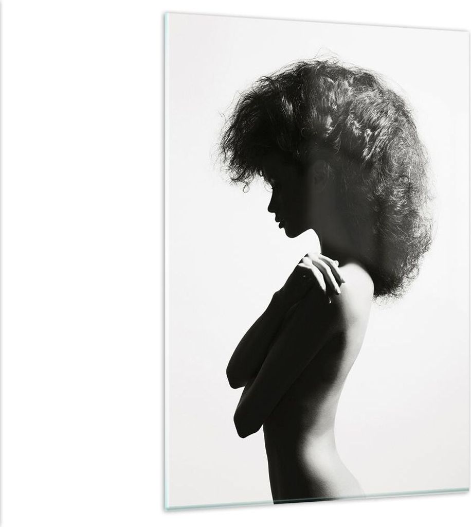 Bilder auf glas - Einteilig - Frau Nacktheit Körper - 80x120cm - Glasbilder - Wandbilder - Bilder - zum Aufhängen bereit - Wanddekoration aus Gla...