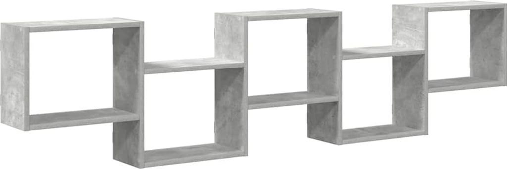 Würfelregal 5 Fächer Betongrau Holzwerkstoff