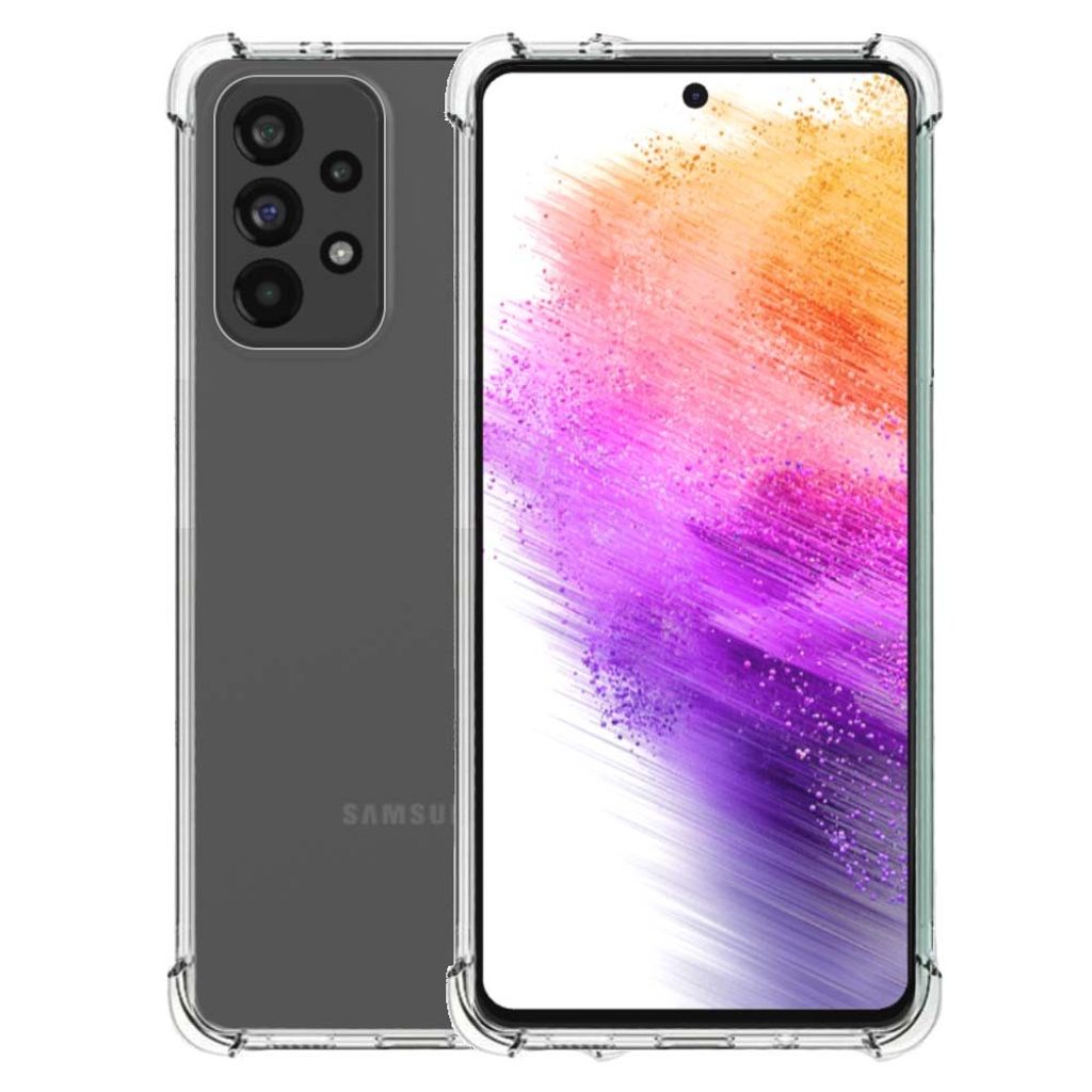 Smartphonica TPU Hartschalenetui für Samsung Galaxy A73 5G stoßfest transparent