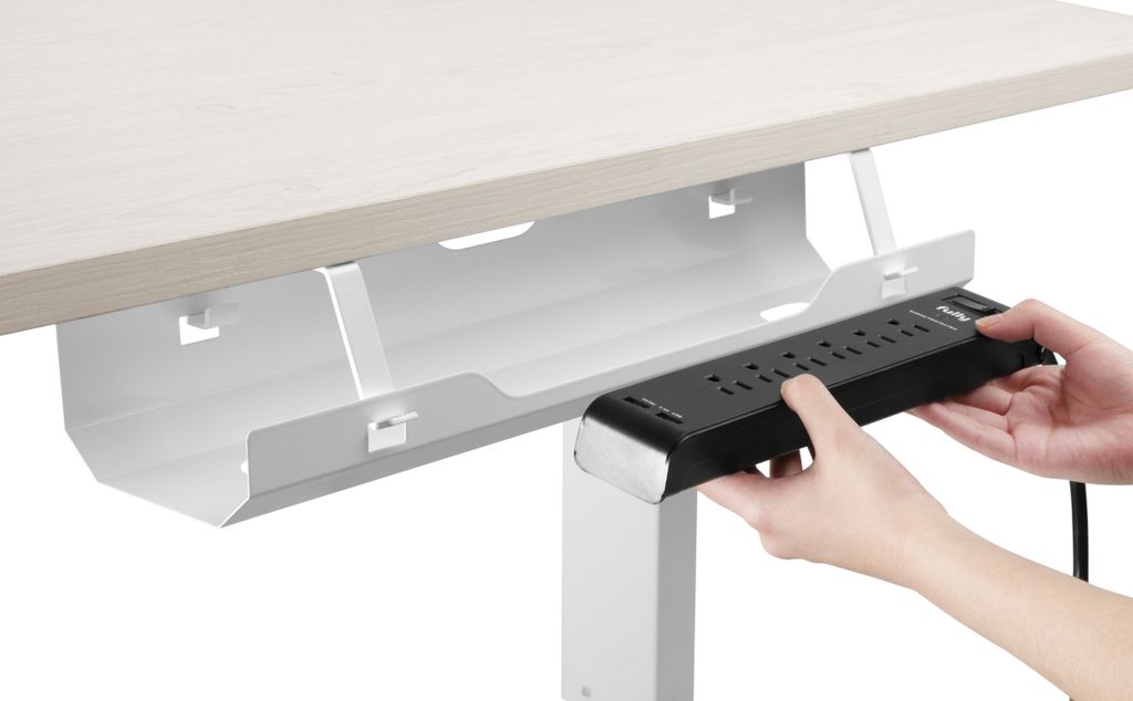Kabelkanal für Untertisch - 60 cm breit - weiß Produktbild 7