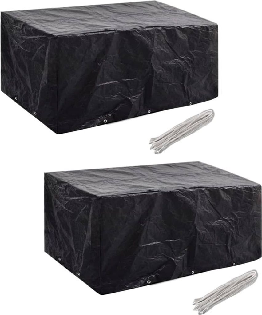 Gartenmöbel-Abdeckungen 2 Stk. 10 Ösen 240x140 cm