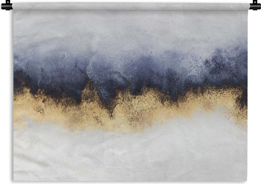 MuchoWow Wandteppich Wandbehang Abstrakt - Gold - Luxus 60x45 cm Tapisserie Dekoration Wandtuch - Das Schlafzimmer