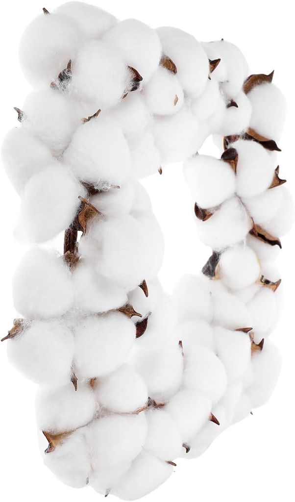Künstlicher Baumwollkranz für die Heimdekoration, eleganter Kranz für Tür und Haus zu Weihnachten und festlichen Anlässen