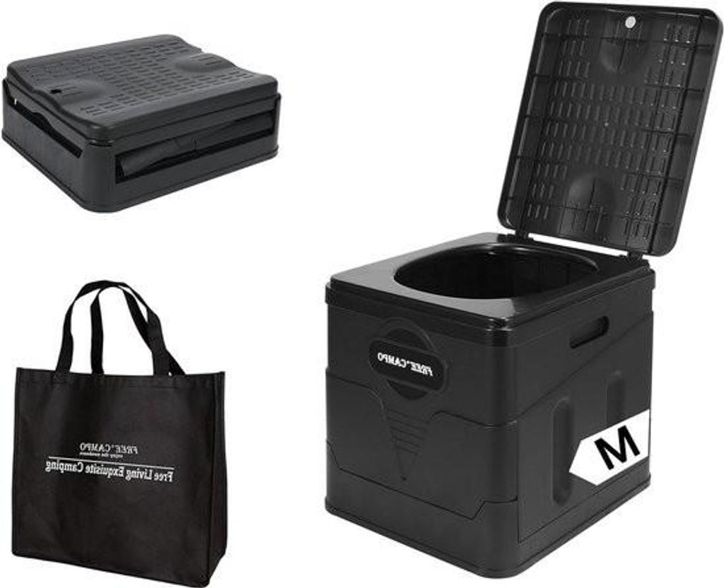 Mobile Trenntoilette faltbar kompakt M: 31 x 27 x 30 cm - Für Erwachsene und Kinder: Outdoor Camping Wanderfeile
