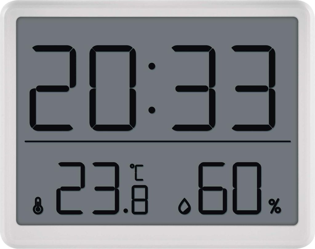 Digitální teploměr s vlhkoměrem, bezdrátové čidlo, budík, datum E6210