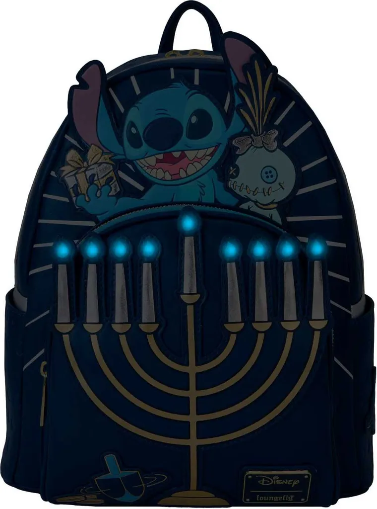 Loungefly Disney Stitch Menorah Zaino Hanukkah - Edizione Premium Light-Up
