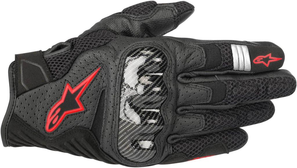 Alpinestars SMX-1 Air V2 Gloves Noir/Rouge Fluorescent L Image du produit 