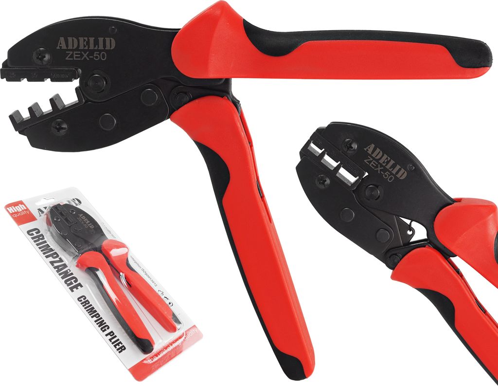 Crimpzange für isolierten unisolierten Aderendhülsen 25-50 mm² Zange Quetschzange