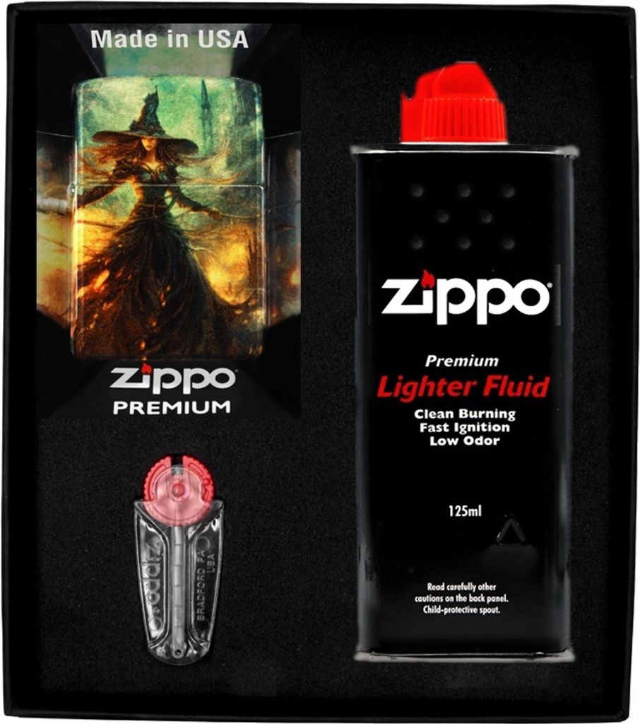ZIPPO Feuerzeug-Set WITCH DESIGN Geschenk No1