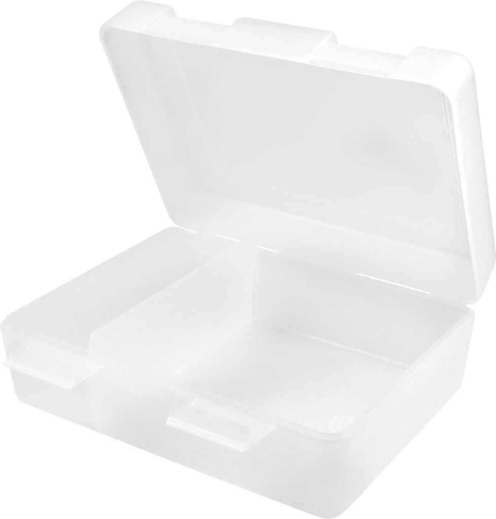 Brotdose Kinder "Dinnerbox Plus" – BPA-FREI & GERMANY – Lunchbox mit Trennwand & Klickverschluss, robuste Pausenbox für Kinder - Transparen...