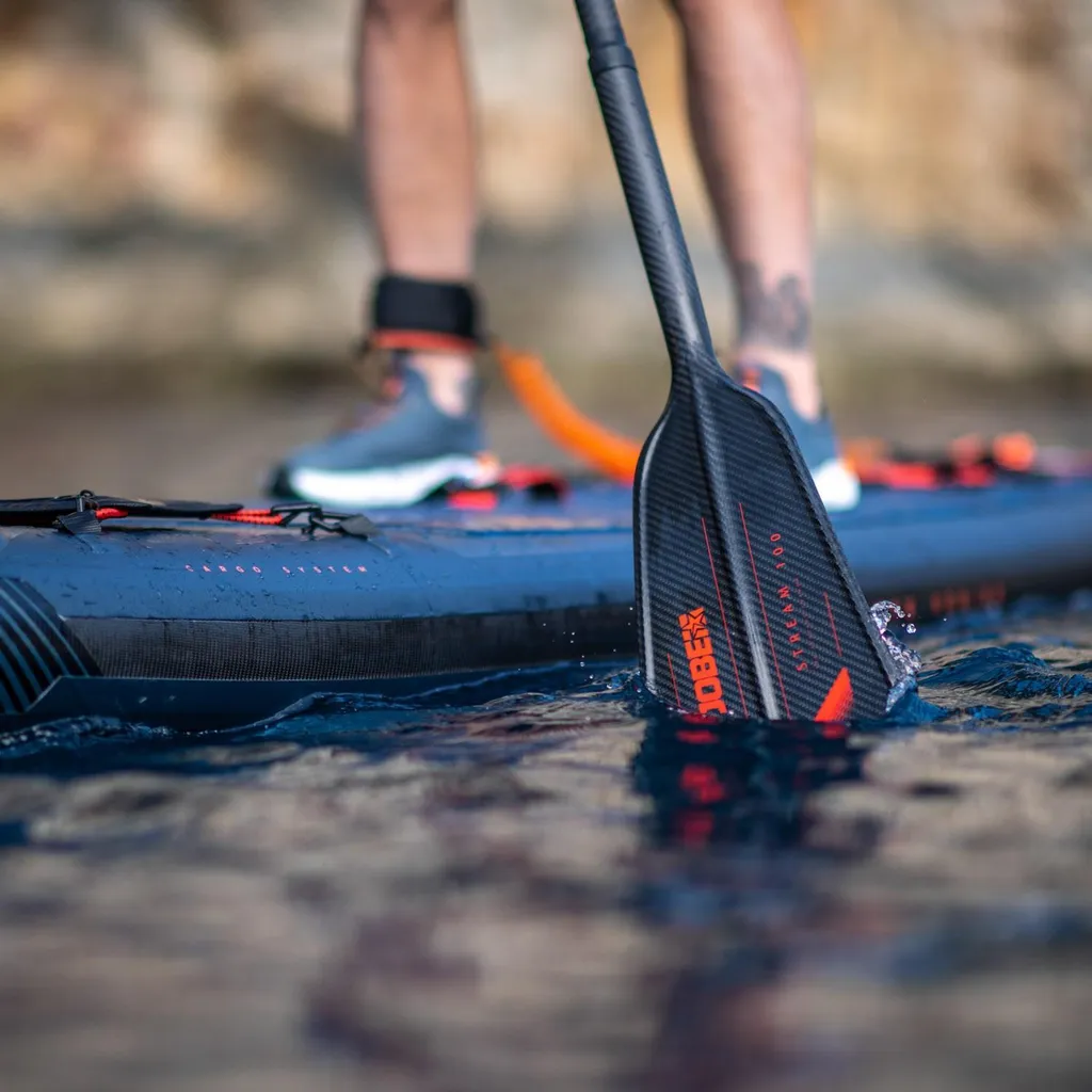 Pagaie de Paddle Carbon Jobe Stream 100, 3 sections réglables, LIME