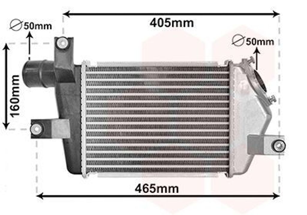 VAN WEZEL 32014702 Ladeluftkühler LLK für MITSUBISHI PAJERO IV (V8W, V9W) Turbo Intercooler