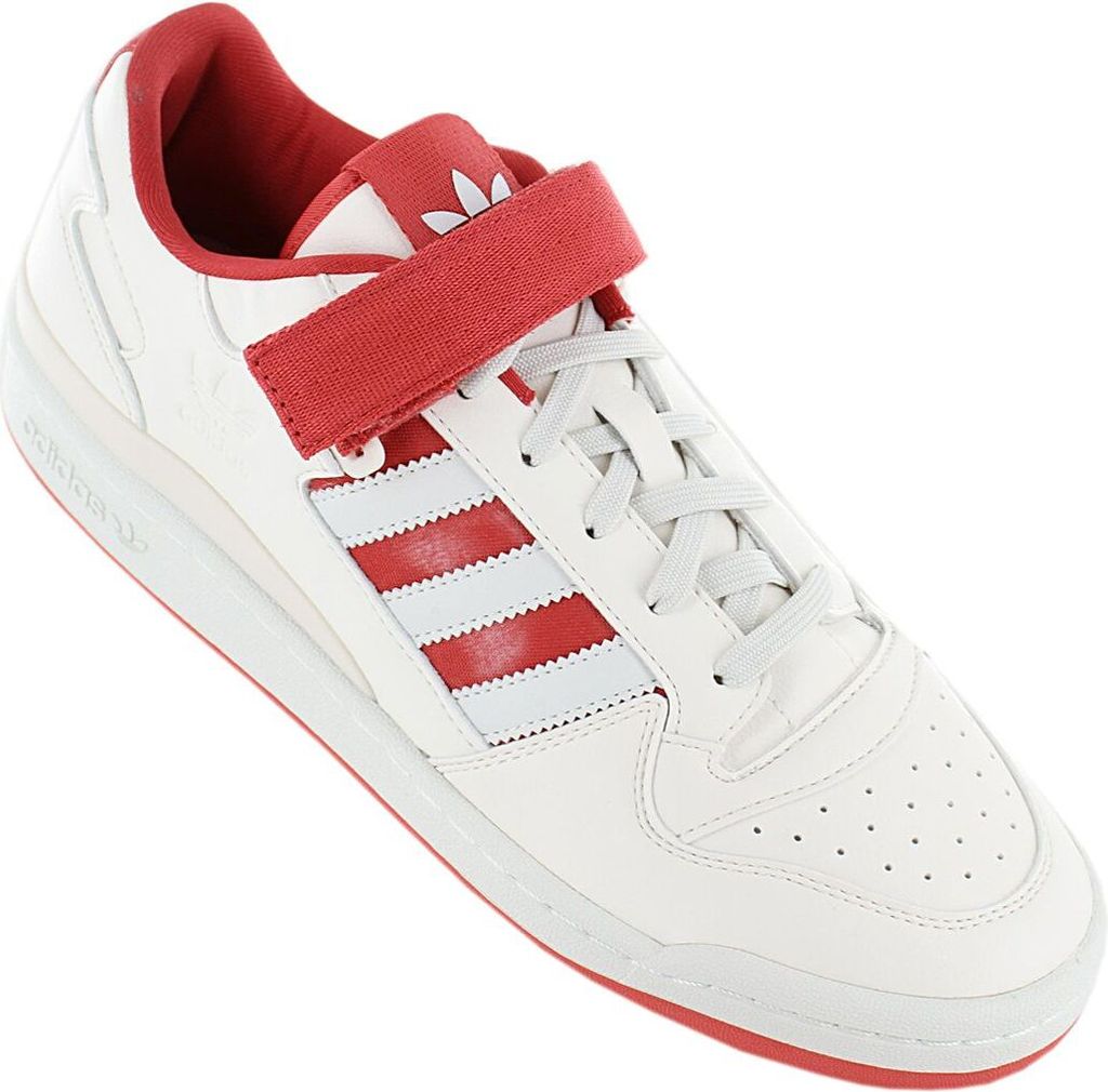 adidas Originals Forum Low - Herren Schuhe Weiß-Rot GW2043 , EU 41 1/3 UK 7.5