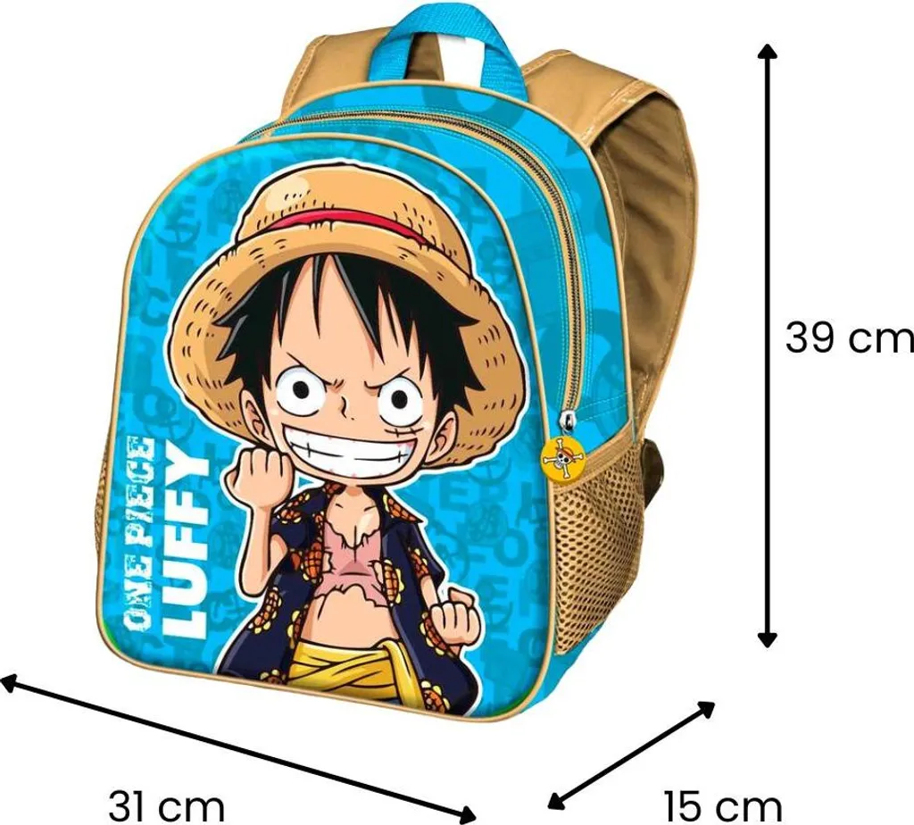 Sac à Dos One Piece Monkey D. Luffy Solide et Confortable Bleu 39cm - 2