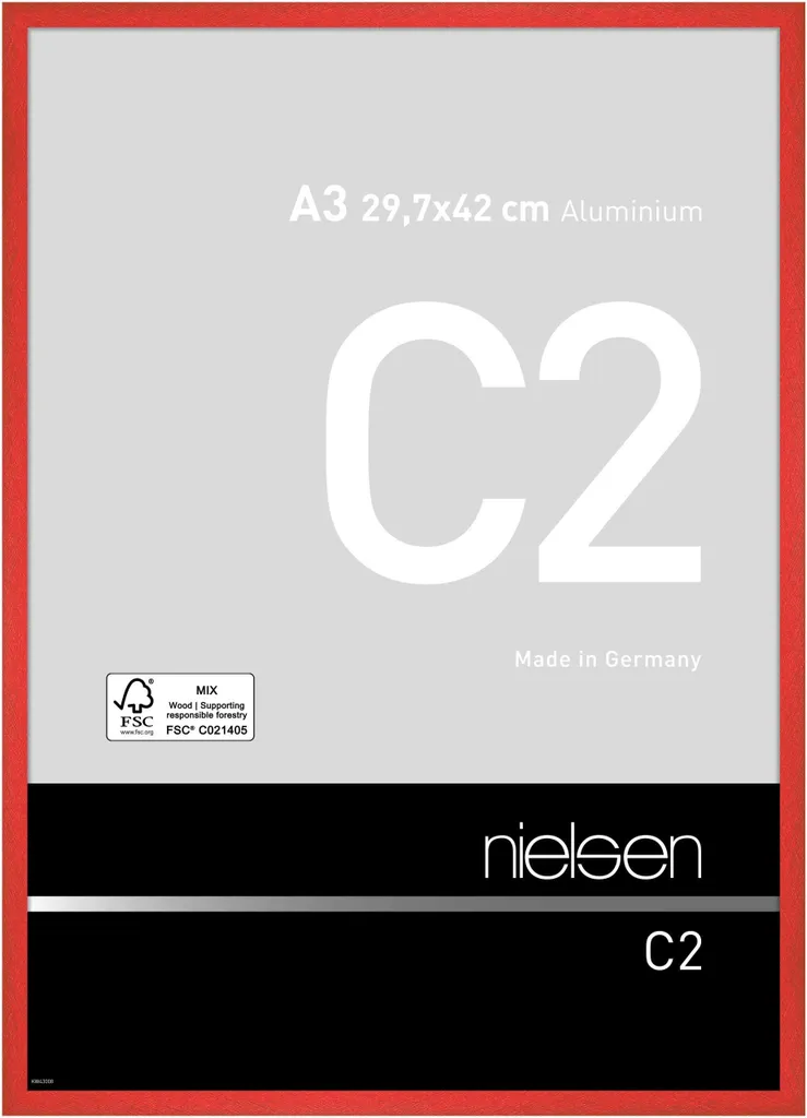 Telaio Nielsen in alluminio C2 29,7x42 cm rosso tornado