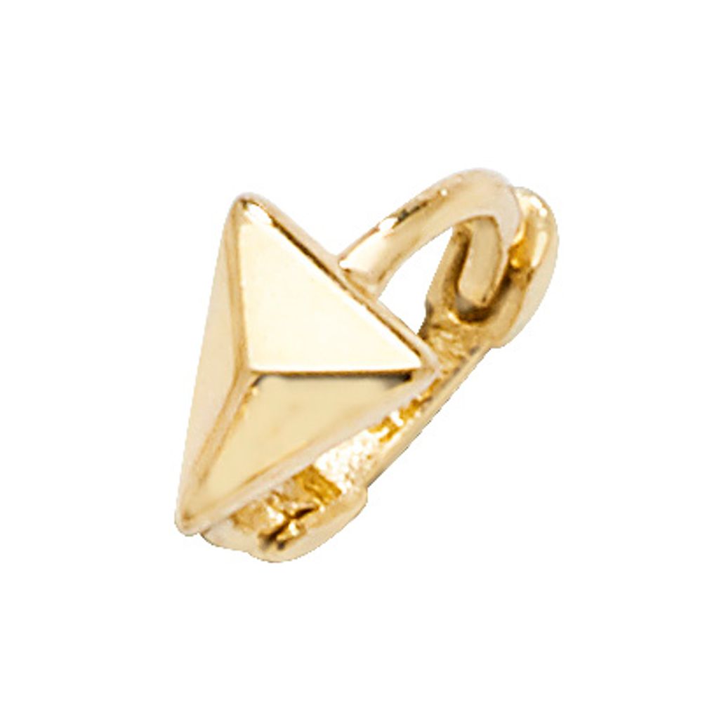 Moderne 9 Karat (375) Gold Damen - Einzel Knorpel Creole - 7mm*4mm; TRS25956