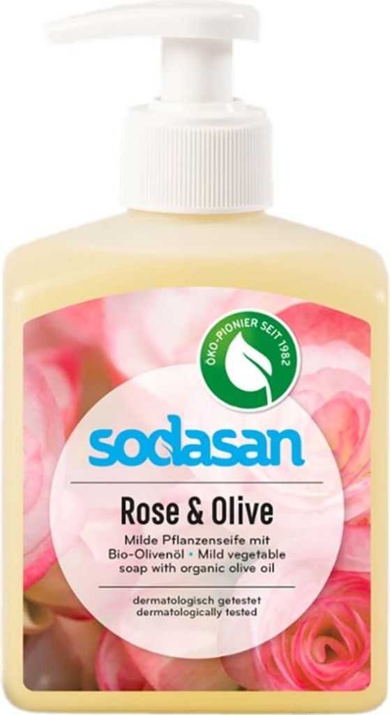 Tekuté mýdlo – Růže a olivový olej, 300 ml | SODASAN Obrázek produktu 