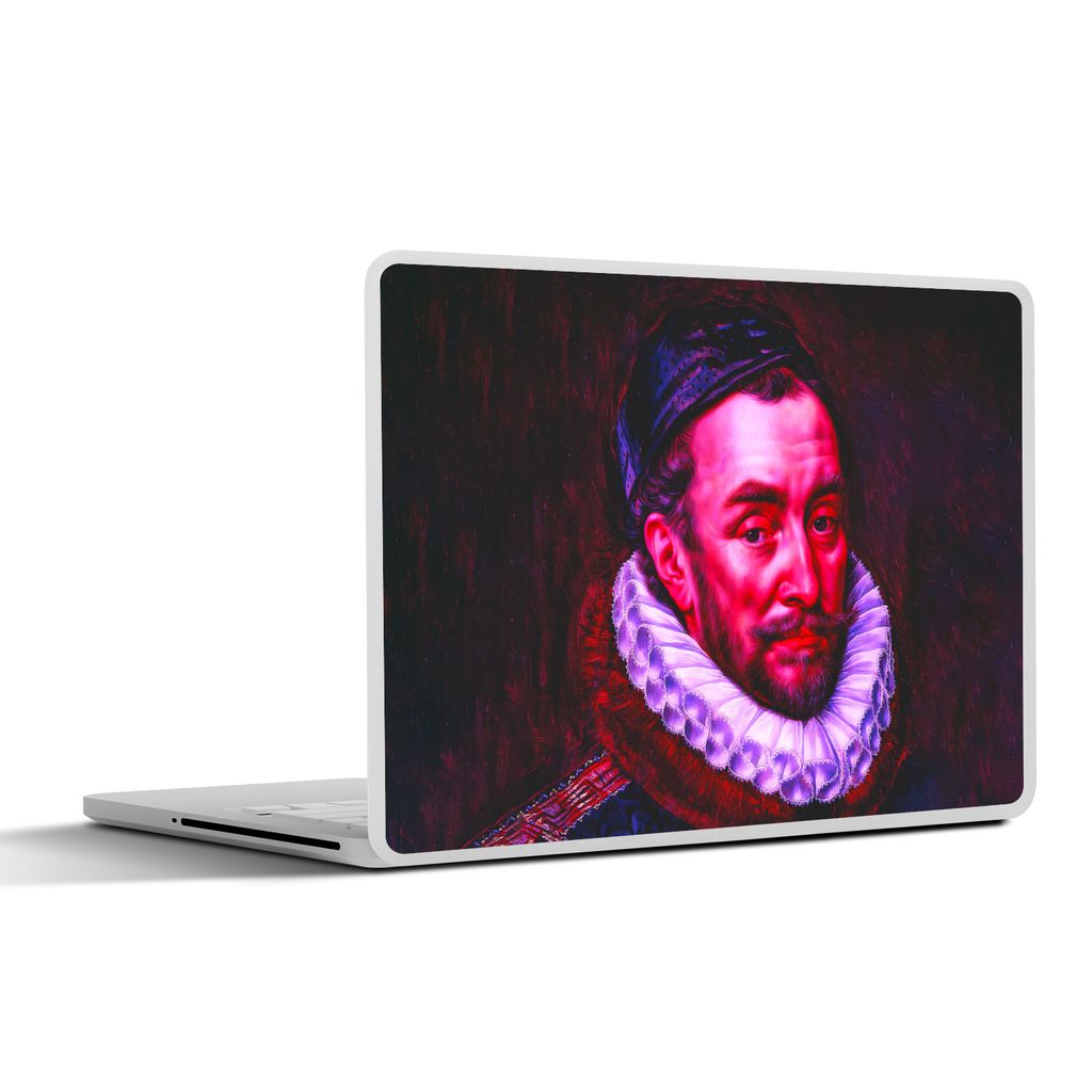 MuchoWow Laptop Aufkleber Sticker Cover Wilhelm von Oranien - Adriaen Thomasz - Rot 31x22.5 cm - Laptop-Deko