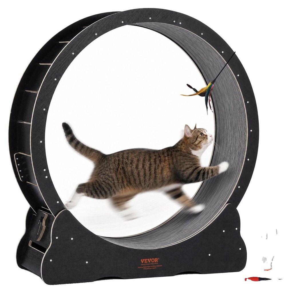 VEVOR Roue d'exercice pour chats en bois, grand tapis Image du produit 