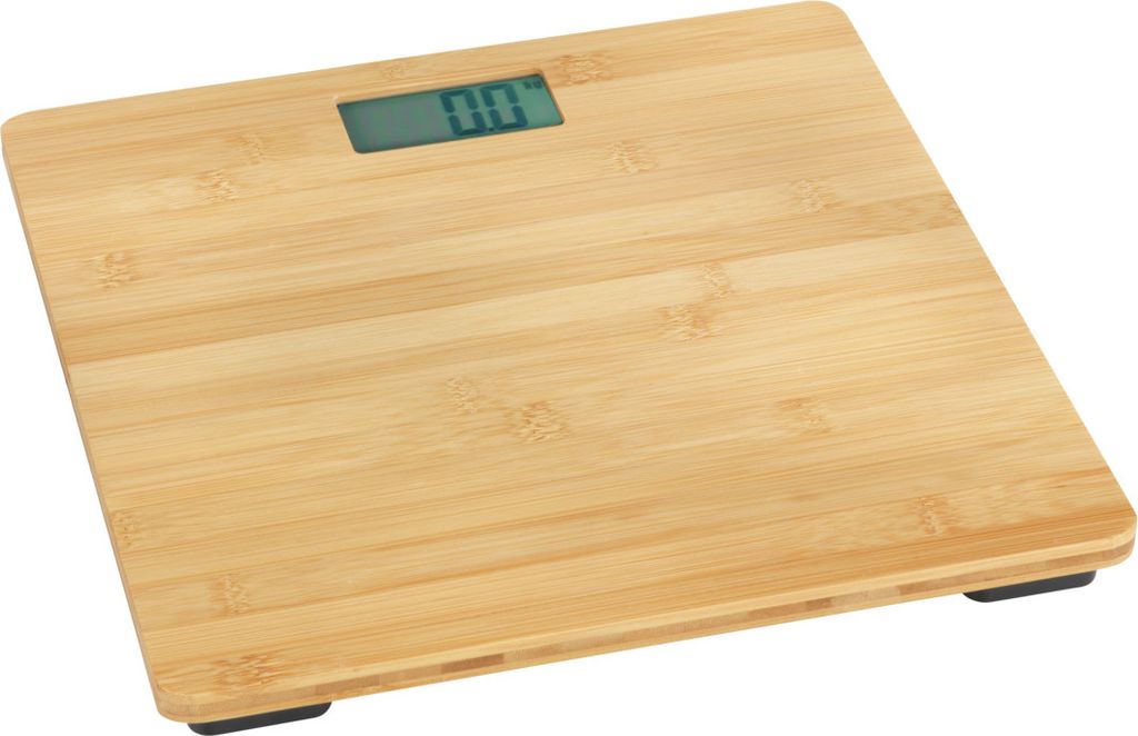 Digitale Personenwaage Körperwaage Fitnesswaage Gewicht Waage bis 180kg Bambus