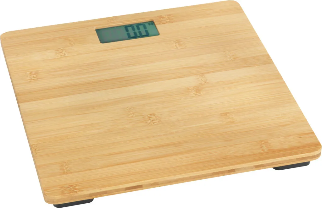 Pèse-personne numérique en bambou naturel haute précision max 180 kg