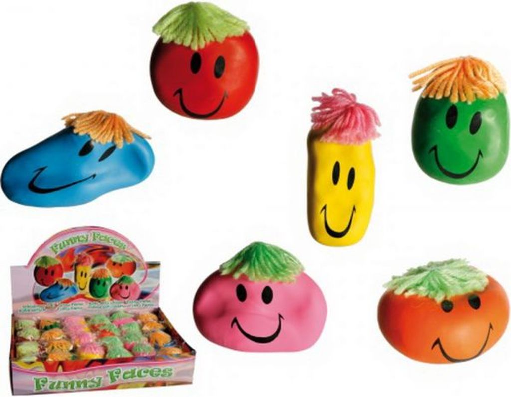 Antistress Ball Knetbälle Lucky Face 1 Stück, farblich sortiert