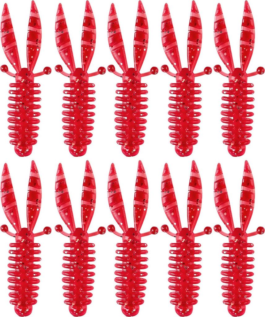 10 Stück künstliche Angelköder, weiche Köder, realistisch aussehende, leuchtende Farben, Outdoor-Angel-Swimbaits, bionische Köder