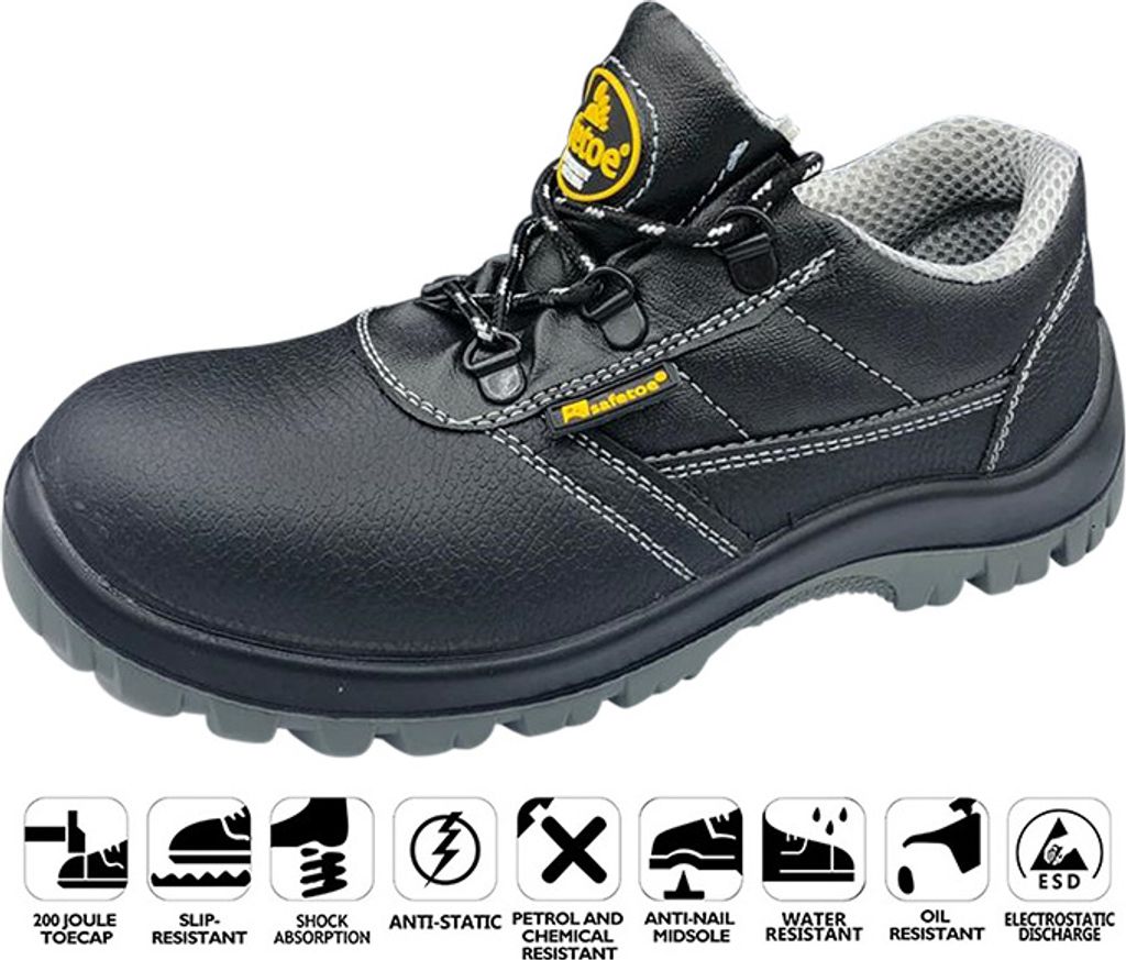 SAFETOE Sicherheitsschuhe S3 Arbeitsschuhe Halbschuhe schwarz (L-7006) Gr. 42