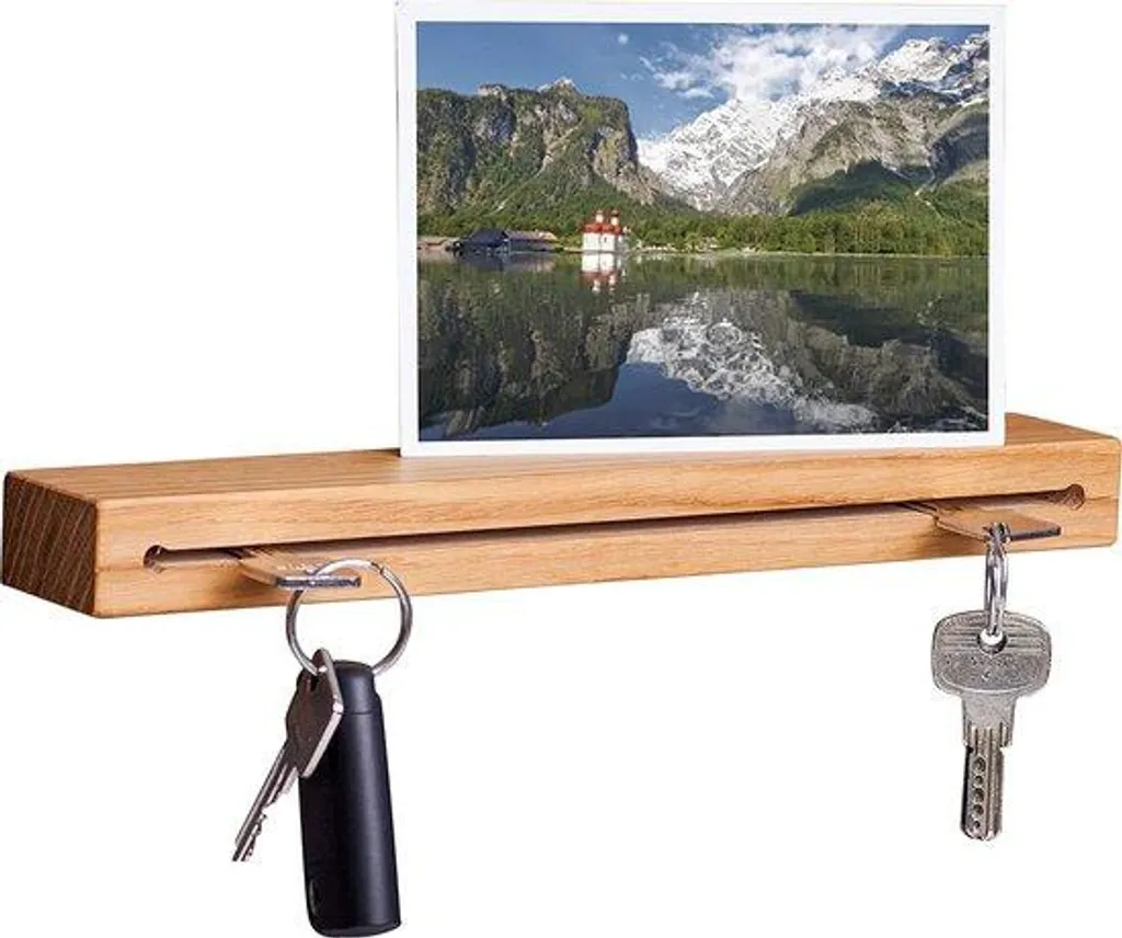 Accessoire porte-clé en métal brossé pour trousseau de maison et clés de voiture