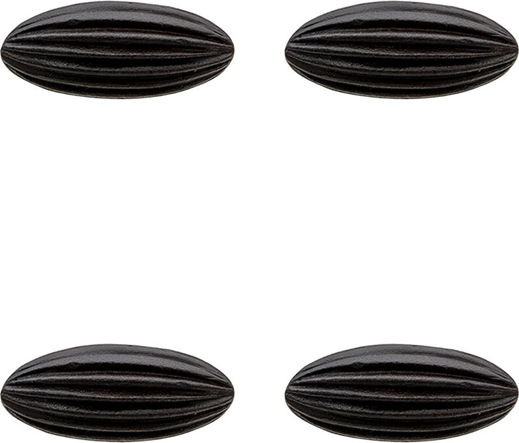 Clayre & Eef Türknauf 4er Set 2x4x5 cm Schwarz Eisen