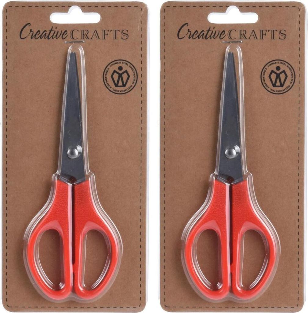 2 x Schere rot 16 cm Küchenschere