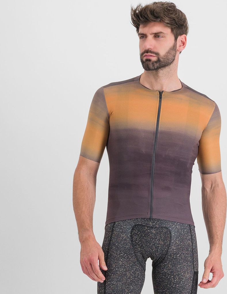 SPORTFUL Kurzarm Fahrradtrikot - SKY RIDER SUPERGIARA - Braun/Orange L