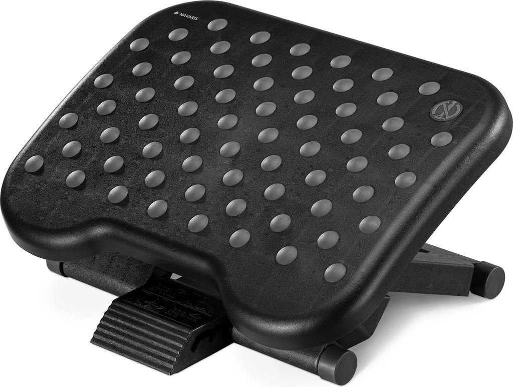 Navaris Fußstütze höhenverstellbar Büro Schreibtisch Fußablage - Fußauflage für Gaming Stuhl Bürostuhl Office Fußbank - Fußhocker neigbar